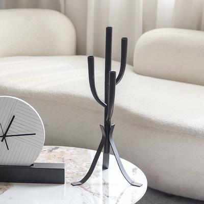 European Mid-century Style Multi-headed Metal Candlestick Ornaments Model Room Hotel B&B Artistic Branch-shaped Soft Decorations