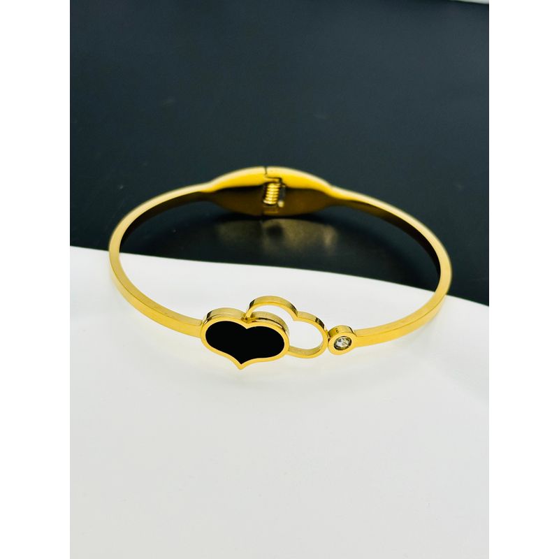 

Нишевый стиль бриллиантовая титановая сталь холодный ветер K-стиль браслет [4148] Heart Gold
