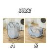 1pc Dirty Clothes Basket Skeleton Ventilated Foldable Easy Storage Portable Large Capacity Clothes Basket