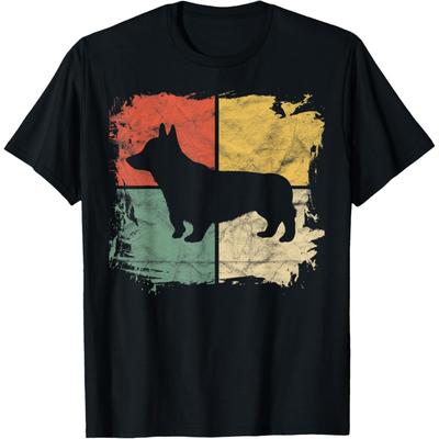 Square Retro Corgi Owner Gift Dog Welsh Corgi Dad Pet Mom Men Women Kids T-Shirt