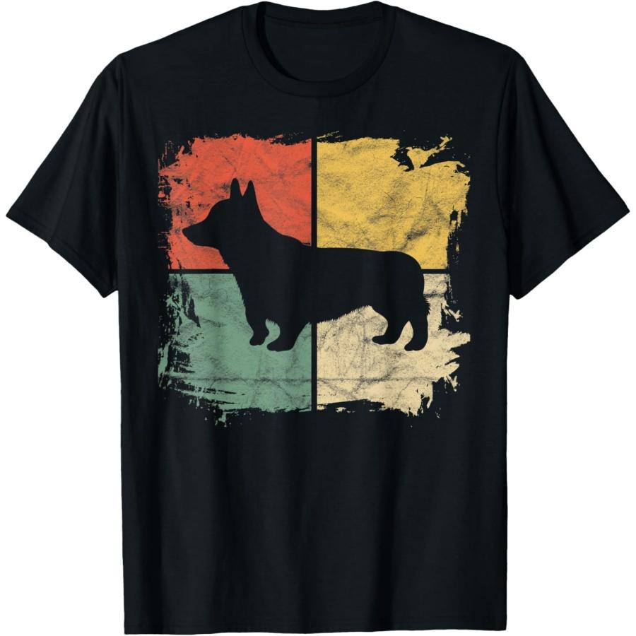 Квадратная Ретро Подарок Владельцу Корги Собака Вельш Корги Папа Питомца Мама Мужчины Женщины Дети Футболка S