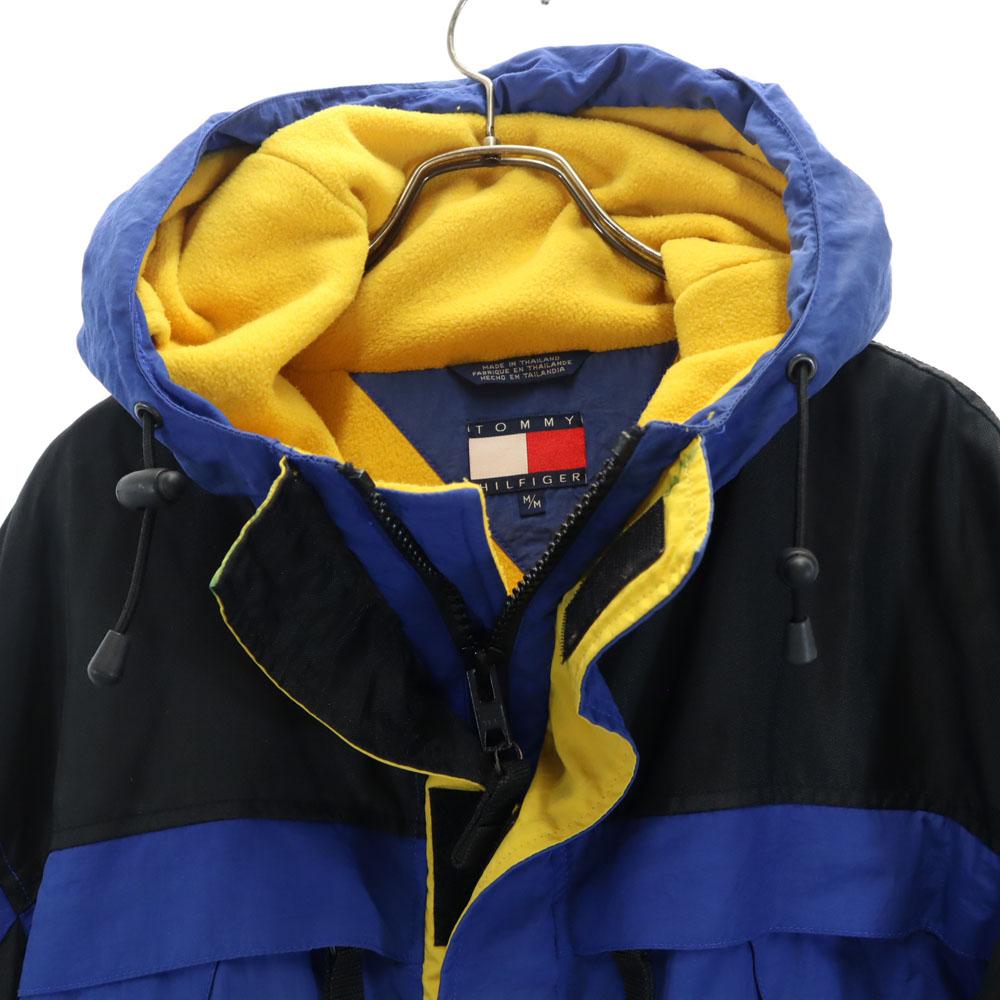 TOMMY HILFIGER 90s Old Flag Tag Nylon jacket M Blue Back fleece Men's Used