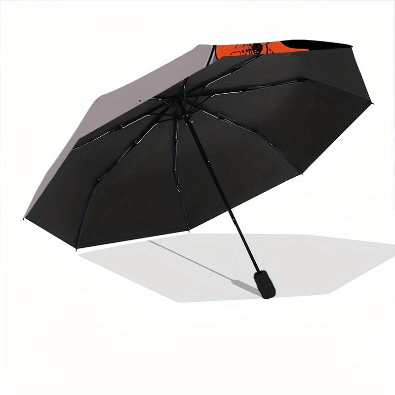 1pc Ghost Flowers Automatic Open/Close Umbrella, Portable Folding Umbrella for Travel, Themed Events, It is suitable as a gift for various festivals,