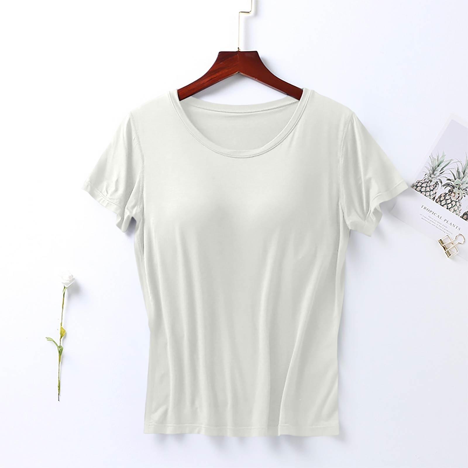 

Женский топ-майка с коротким рукавом, летний цельный топ без стального кольца с накладкой на грудь L зелёный