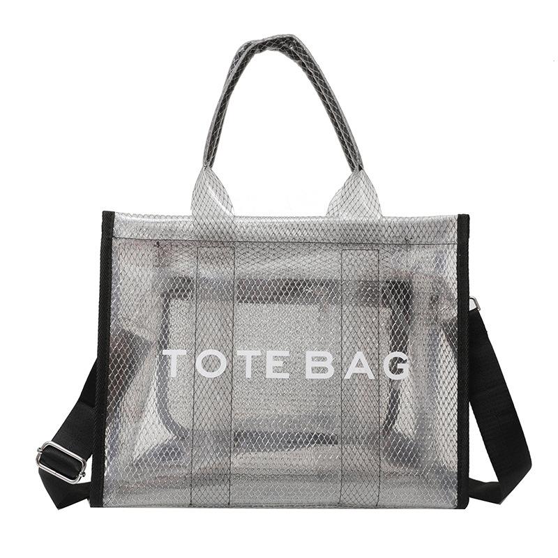 Sac à bandoulière transparent Mori ins pour femme, imprimé lettres, pour le travail et les courses, nouvelle collection hiver 23