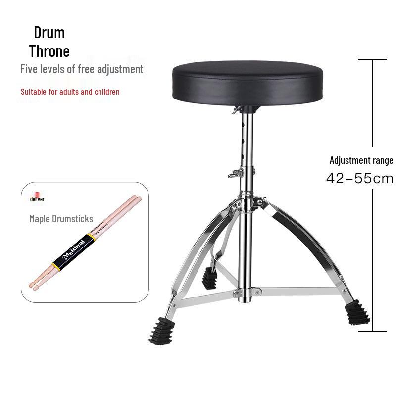 Adjustable Drum Stool for Adults & Kids - Versatile Seat for Jazz & Multiple Instruments