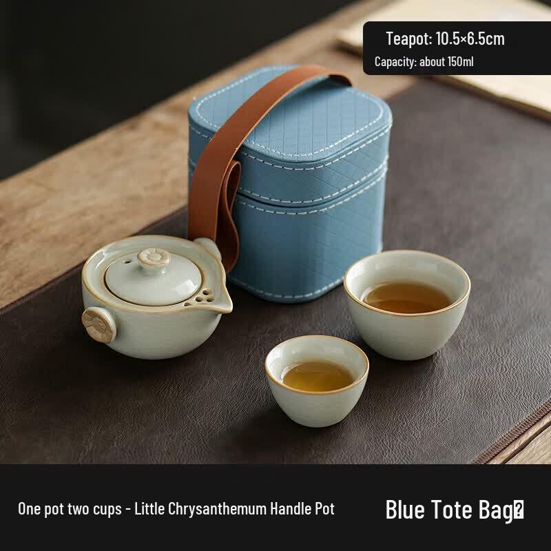 Ru Kiln Portable Travel Tea Set