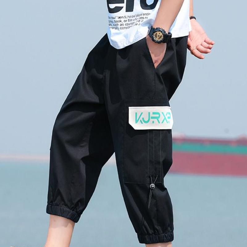 Men's Work  Cargo PantsIce Silk Shorts Casual and Fashion Summer Street Hip Pop Sports Shorts