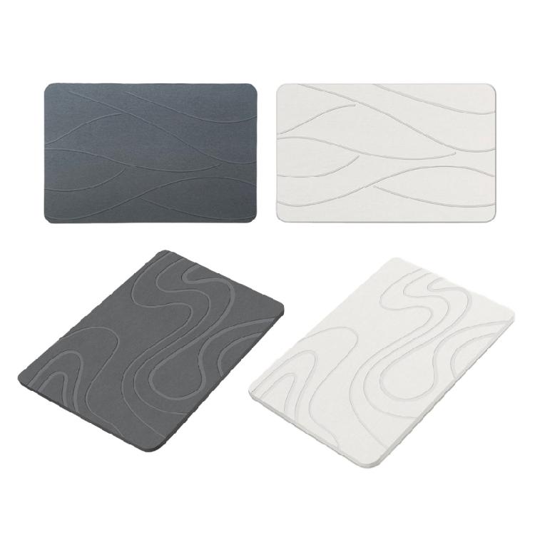 Absorbent Bath Mat, Antislip Diatomite Quick Dry Floor Covering for Bathroom Comfort Bathroom Mat Various Size