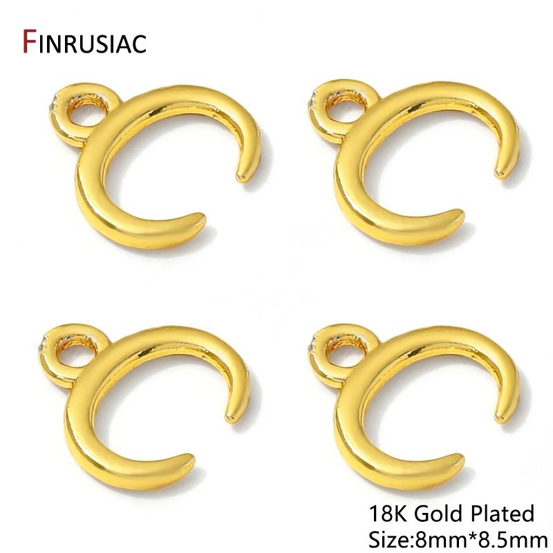 

14/18K Gold Plated Brass Horns Crescent Moon Charms Pendants For Bracelet Necklace Making Supplies,DIY Jewelry Accessories 10 pieces
