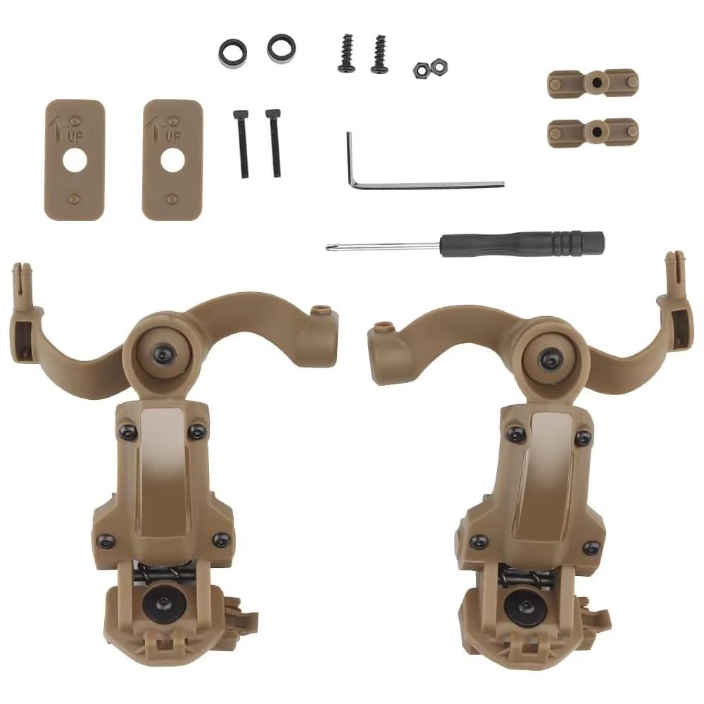 Tactical Headset Stand ARC Helmet Headphone Adapter Multi-angle Rotation Helmet Rail Adapter Kit Fit OPS Core ARC Rail