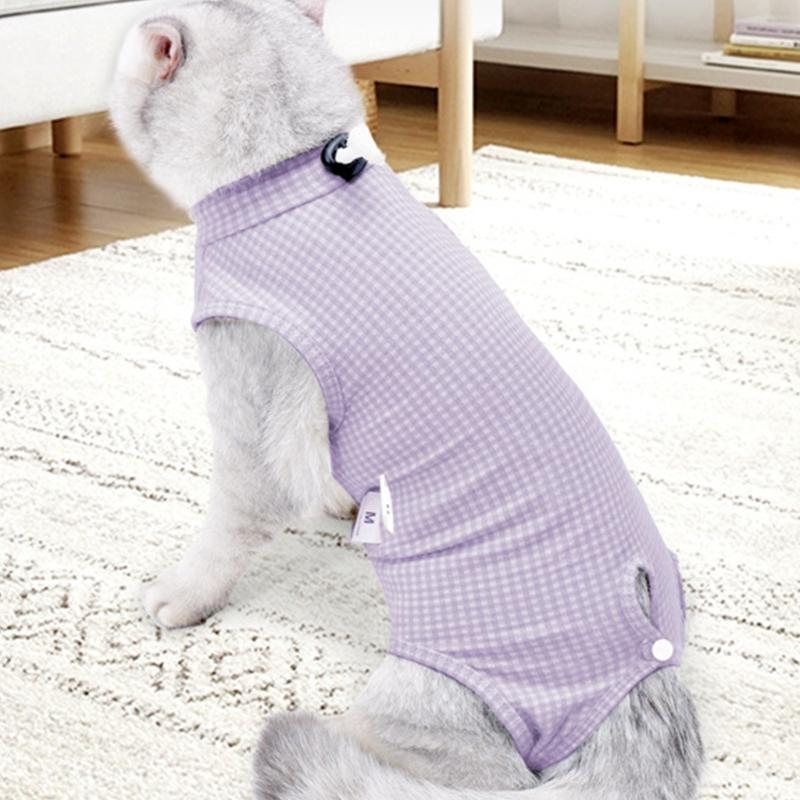 Breathable Feline Spay Recovery Suit Post Op Protective Clothing Prevent Lickings Recovery Garment For Pet