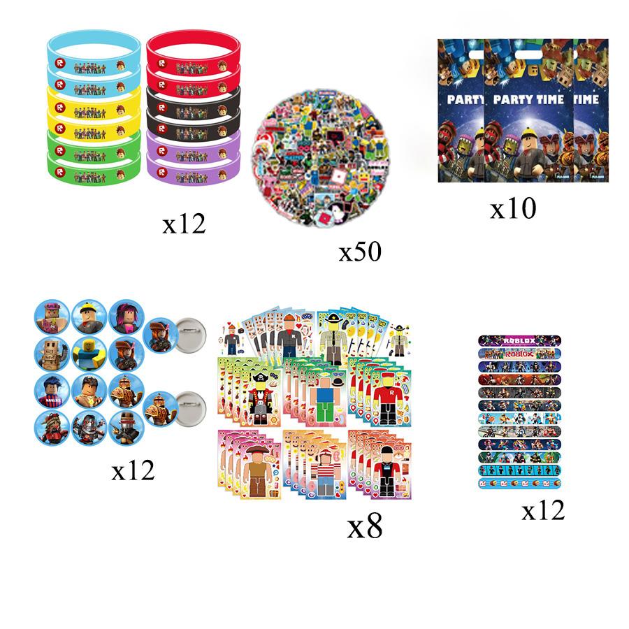 Roblox 99 Nights InThe Forest Cute Birthday Party Favors Gift Bag Cake Topper Cartoon Stickers Slap Bracelets School Prizes