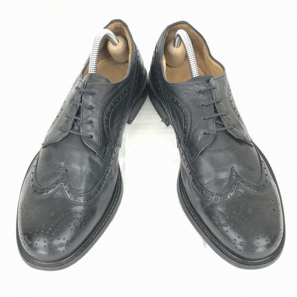 Lloyd Heavy Leather Wingtip 28.0 Black Dress Shoes Made in Germany(USED)