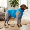 Blue Grey Color Dog Recovery Suit Four Leg Full Coverage Pet Pajamas  Hair Shed Control
