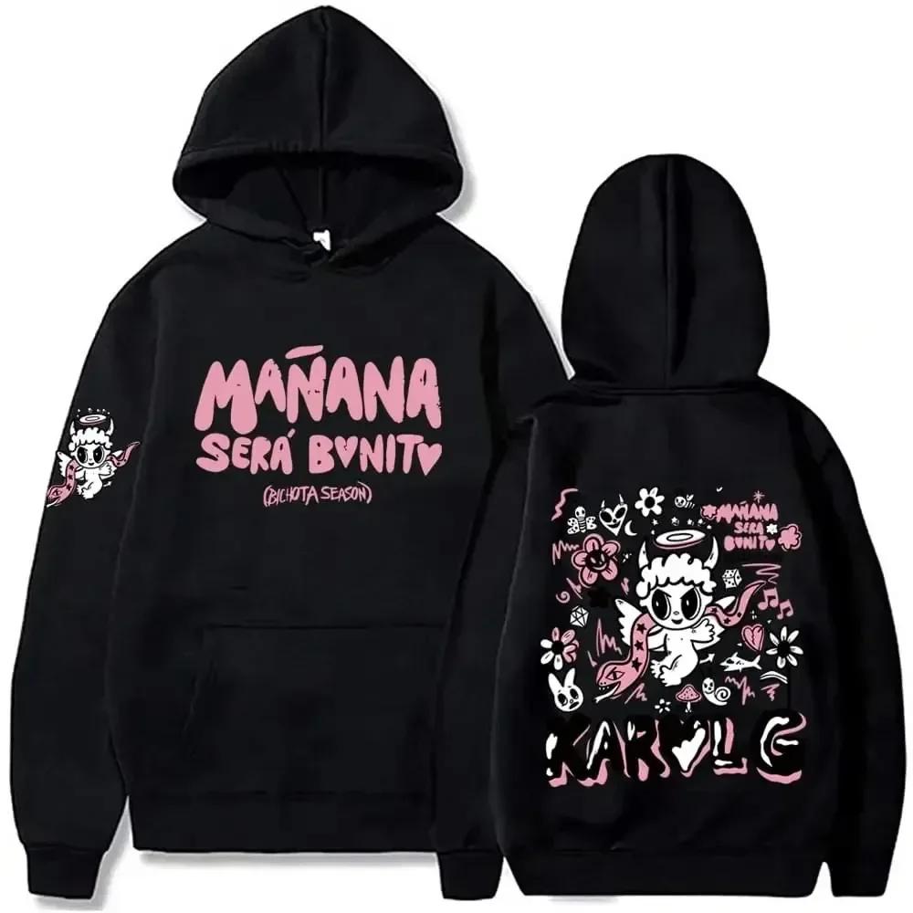 Female Singer Karol G Hoodies Manana Sera Bonito Printing Hoodie Bichota Multi-colors Sweatshirts Y2k Fleece Hoody for Men Women
