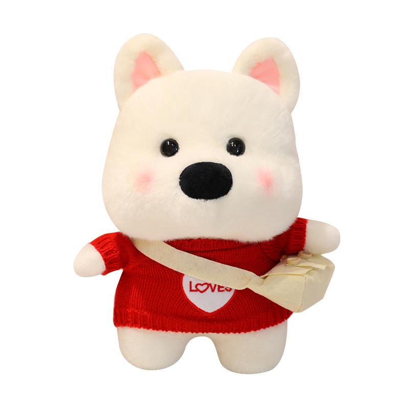 Cartoon Cute Dressing West Highland Doll Plush Toy Puppy Dog Doll Girl Company Soothing Doll