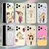 Capa de Celular C-Charlie e L-Lola Para iPhone 17,16,15,14,13,12,11,Pro,Max,Plus,E,Air,Mini Magnética Fosca Transparente