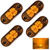 Side Marker LED -24V Truck Marker Lamp Side Marker Lamp Turn Signal Lamp Truck Yellow Set of 4