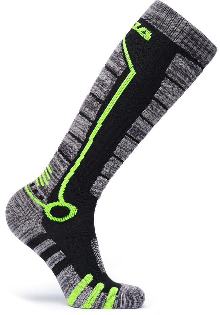 Tesla Ski- und Snowboard-Kompressionssocken Motorrad Outdoor und Socken, 2-Paar-Set, Dick, Kaltwetter, Kniehoch, Schweißableitend, Schnelltrocknend,