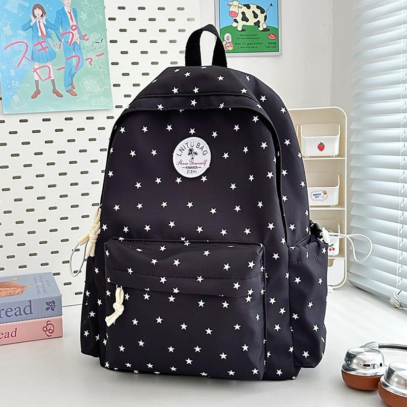 Schoolbag Japanese ins Small fresh and sweet schoolbag Fashion versatile Middle school student backpack Large capacity lightweight backpack