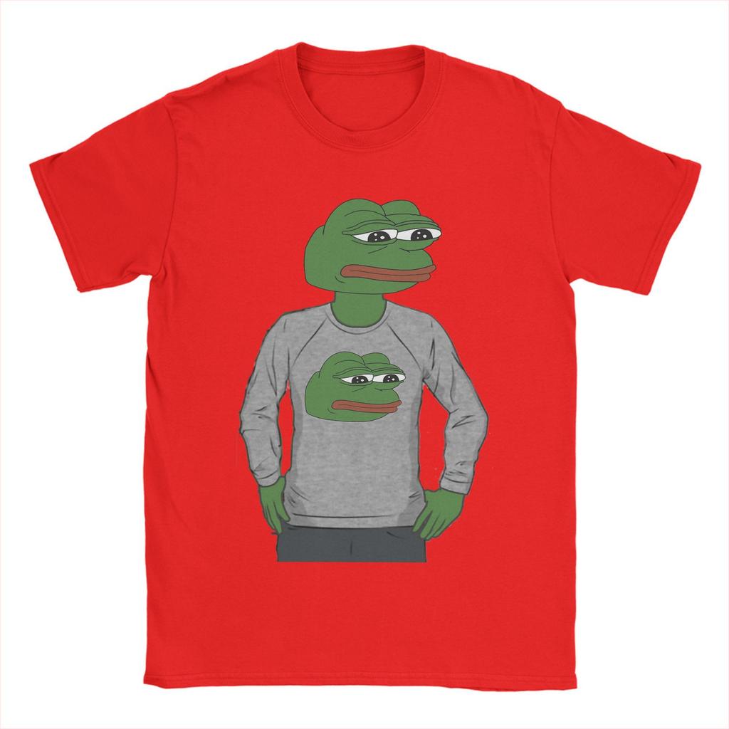 Men's P-pepe Frog Sad T Shirt 100% Cotton Clothes Funny Short Sleeve Round Neck Tees Plus Size T-Shirt