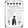 Amazing Experience Will Poop Here Again Five Stars Funny Bathroom SignAluminum
