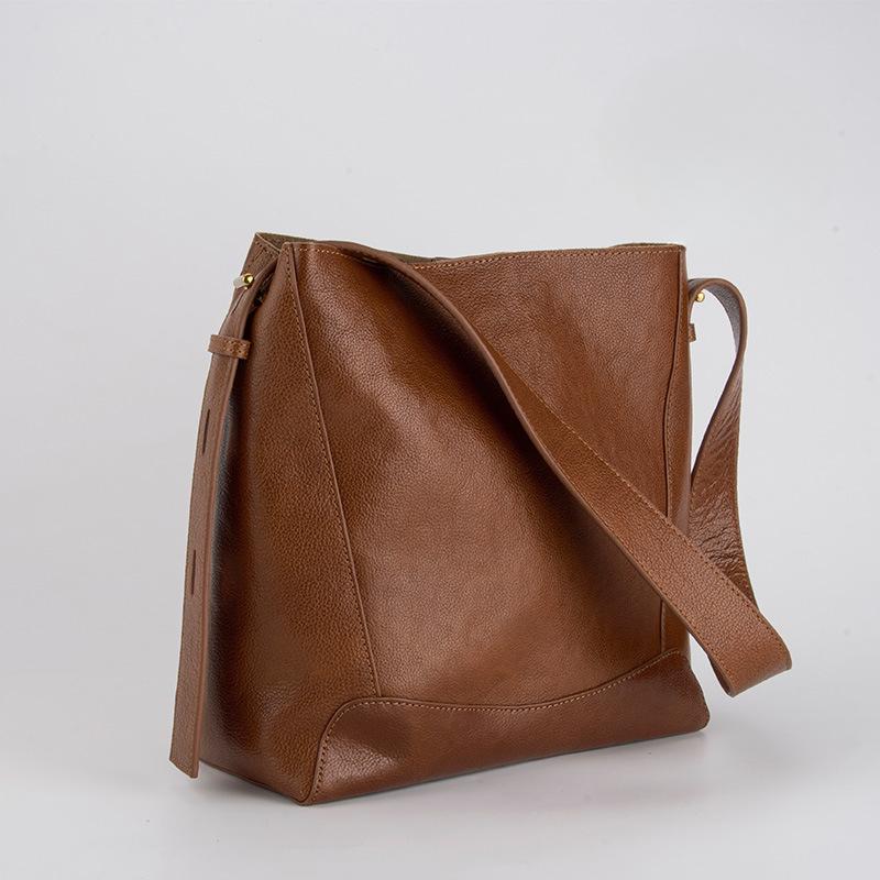 

Модная и ретро-сумка из натуральной кожи для женщин, вместительная сумка-тоут для работы и поездок на работу, сумка на одно плечо для женщин