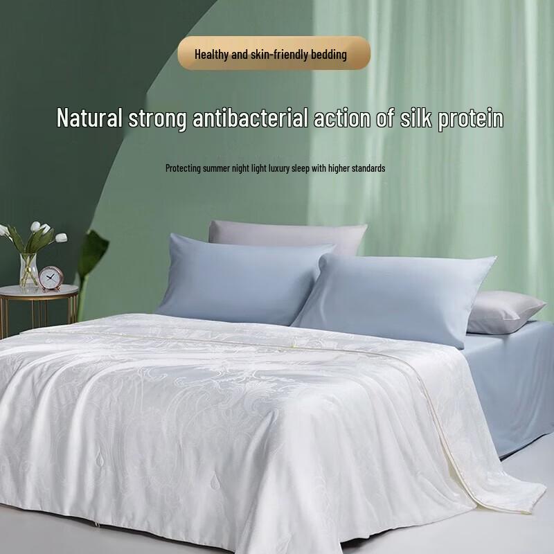 FUANNA Antibacterial Silk Jacquard Summer Duvet