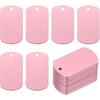PATIKIL Metal Engraving Blank Tags, 60 Pcs Pink Aluminum Rectangular DIY Tags