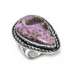 Purpurite Gemstone Handmade 925 Steling Silver Gift Jewelry Ring Size 9 P5v93