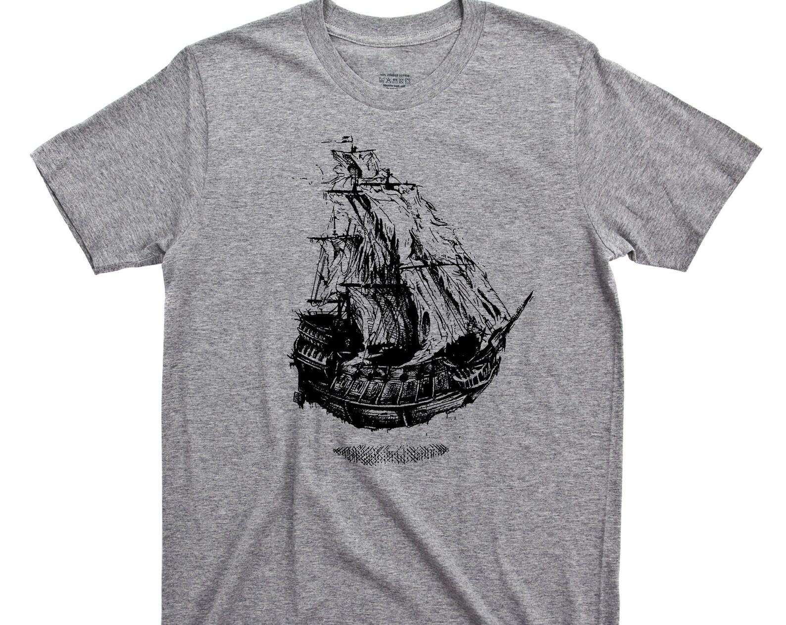 Flying Dutchmans Ship T Shirt - Pirate Graphic TShirt S