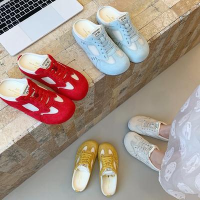 Yellow Mesh Dexun Flat-soled Slippers Women's 2025 New Summer Breathable Flat Baseplate Shoes Versatile Soft-soled Casual Shoes