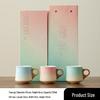 Exquisite Gradient Ceramic Tea & Coffee Cup Set - Perfect for Office or Event Souvenirs, Customizable with Logo.