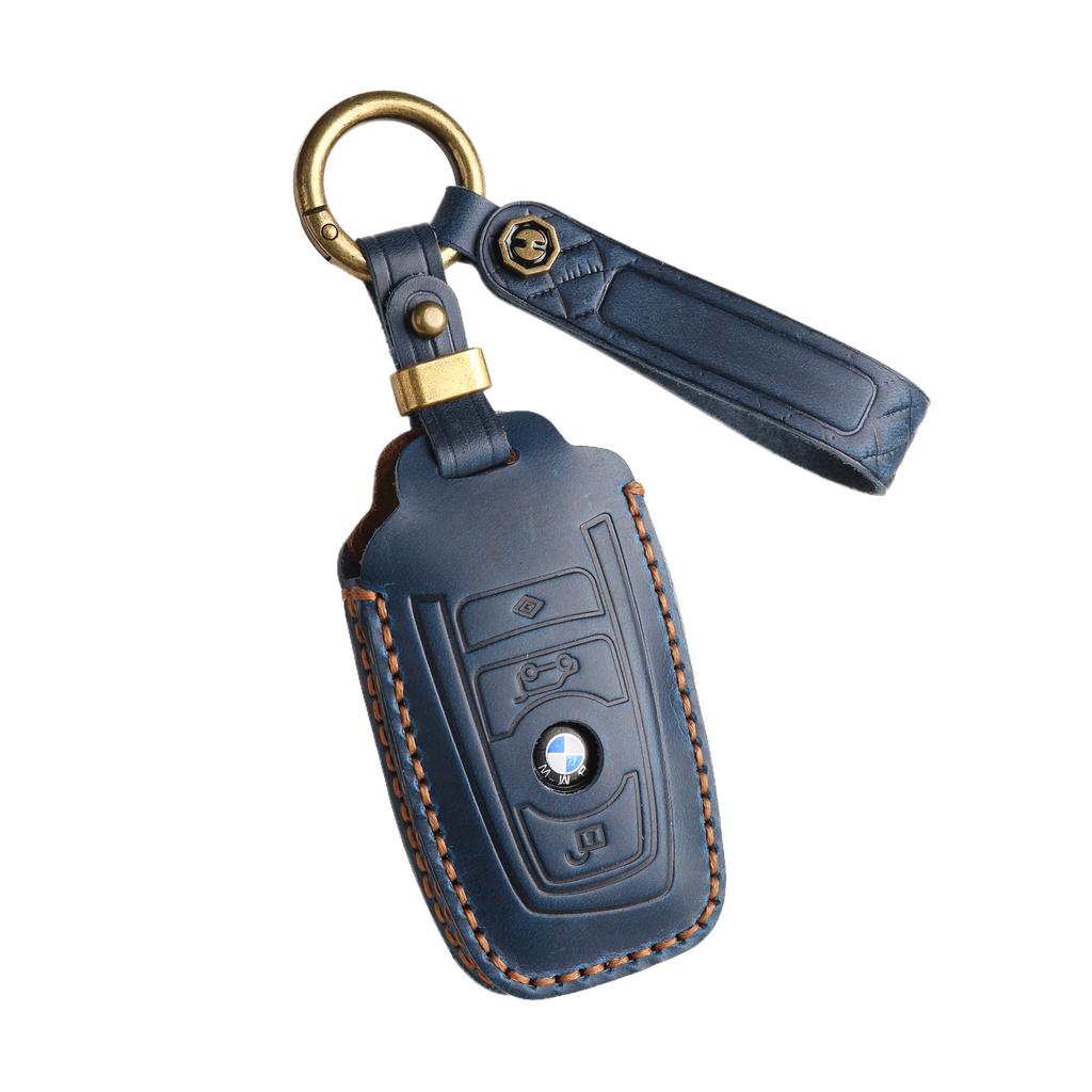 Leather Key Cover Is Suitable for BMW 5 Series 730li Car Key Bag Car Keycase Chain High-end