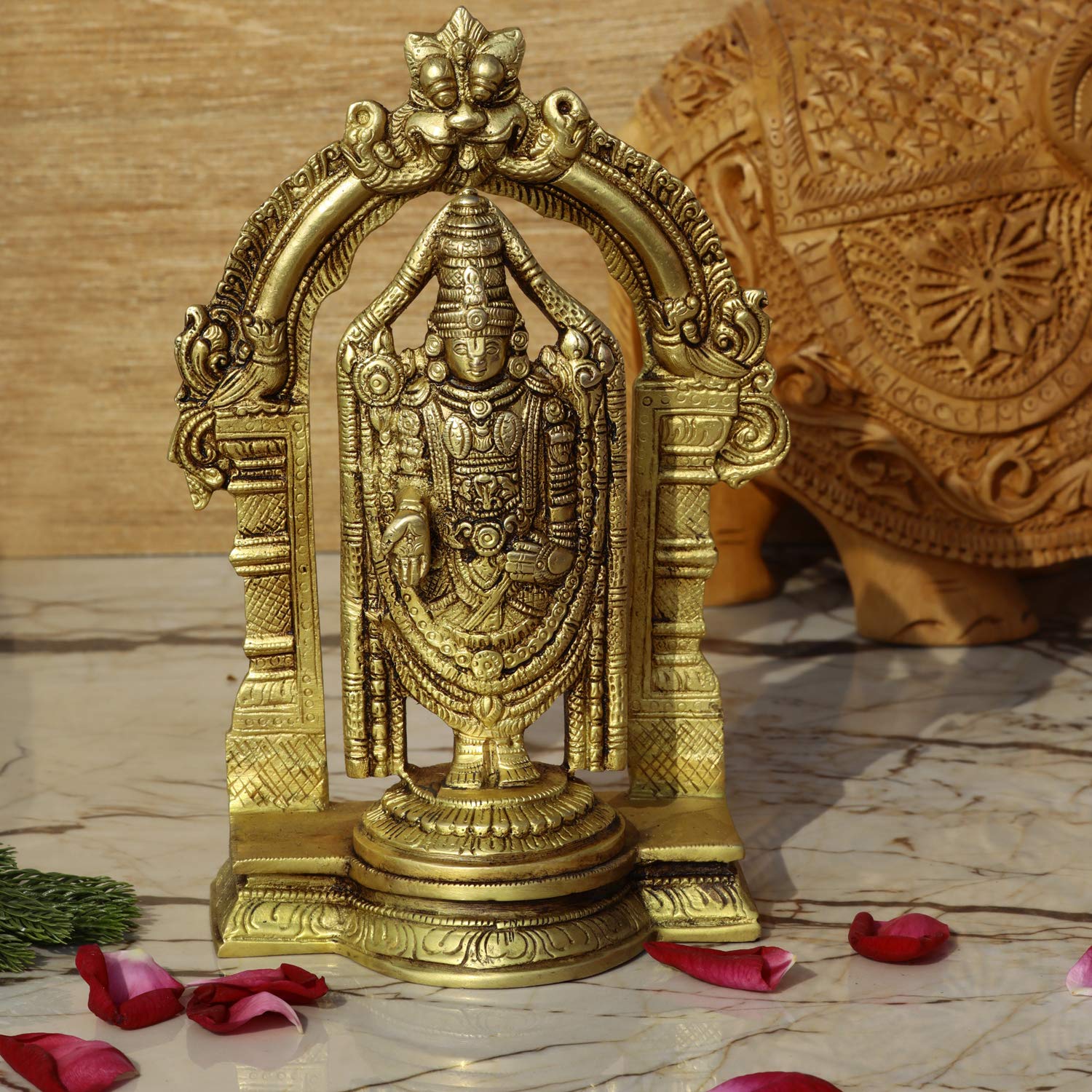 Original Brass Tirupati Bala Ji Idol, Hindu God Balaji Statue, Size - Standard