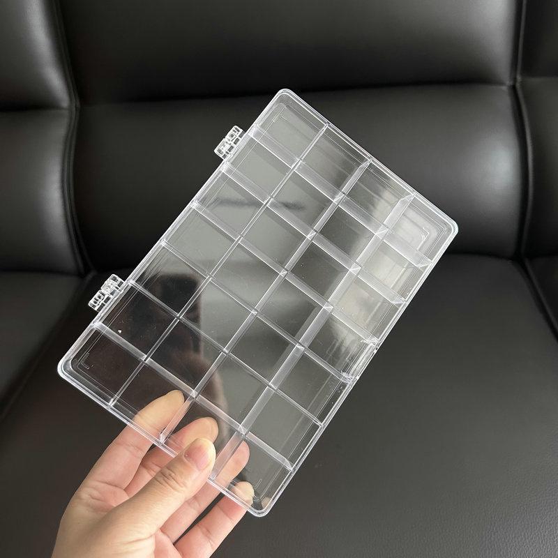 28 Grids Clear Plastic Organizer Box, Craft Storage Container For Beads Organizer, Desktop Organizing & Sorting Storage Box