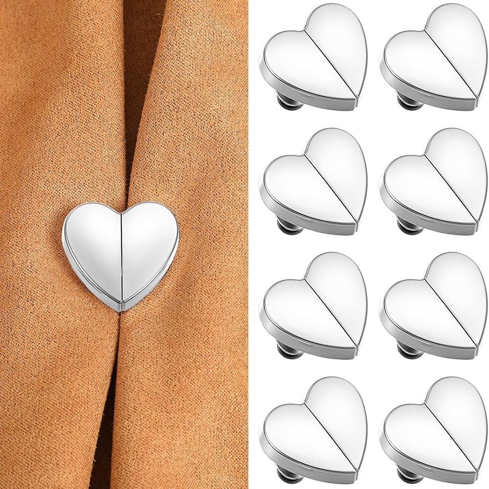 

Heart-Shaped Magnetic Curtain Closure Decorative Curtain Holder Clip Detachable Buckle for Home Office Prevent Light Leaking
