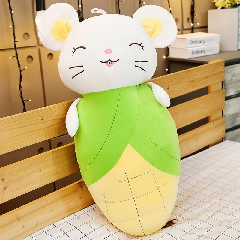 

55-110 см Милая плюшевая игрушка Кролик с морковкой Мягкая мультяшная игрушка Фрукт Кукуруза Мышь Мягкая кукла Подушка для сна Подарок на день рождения для детей и влюбленных 55cm