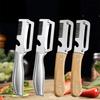 Éplucheur de cuisine en acier inoxydable 2-en-1 Décapsuleur Éplucheur de légumes Couteau à fruits et légumes Couper les oignons Ustensiles de cuisine
