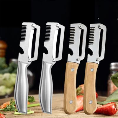 Pelador de Cocina de Acero Inoxidable 2 en 1 Abridor de Botellas Pelador de Verduras Cuchillo para Frutas y Verduras Cortar Cebollas Gadgets de Cocina