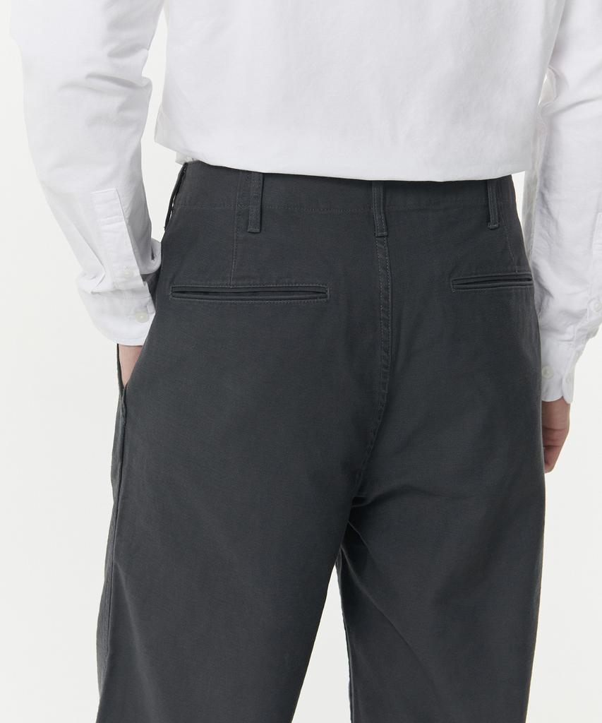 MUSINSA STANDARD Back Satin Officer Pants [Dark Grey]