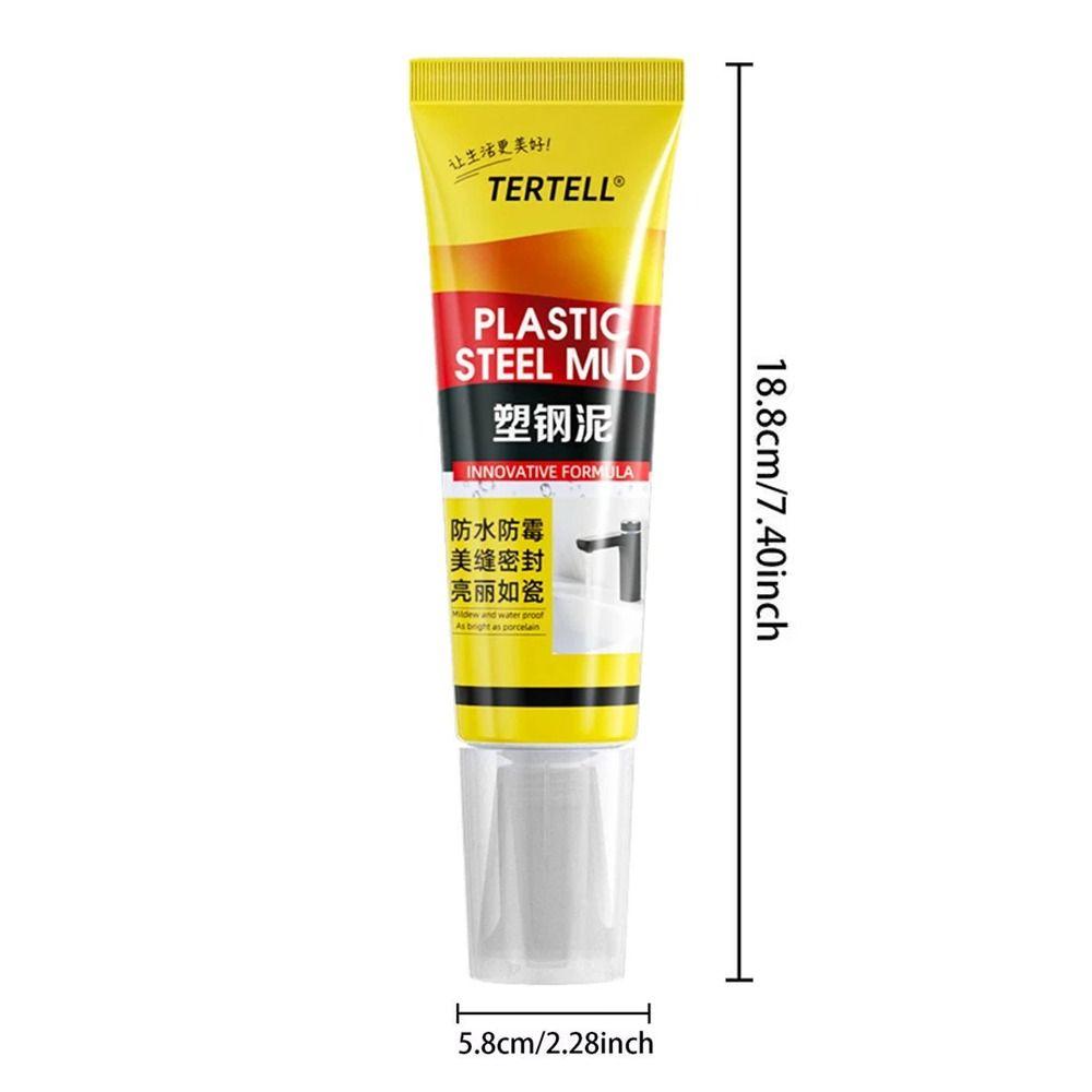 1Pcs Waterproof Epoxy Paste White Caulking Glue New Plastic Steel Mud Bathroom Toilet