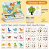 Yousheng Cartoon Magnetic Puzzle Board Game Dress-up Dinosaur Vehicles Animal Preschool Learning Puzzle Toddlers Boys Girls Educational Puzzle Toy
