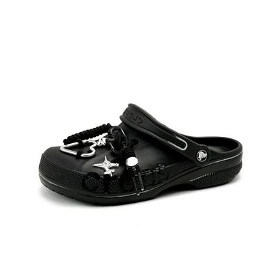 Baya EVA Dark Star Lock Love Fashion Unisex Punk Cool Trend Academy Four-pointed Star Heart Lock Buckle Clogs Unisex Black