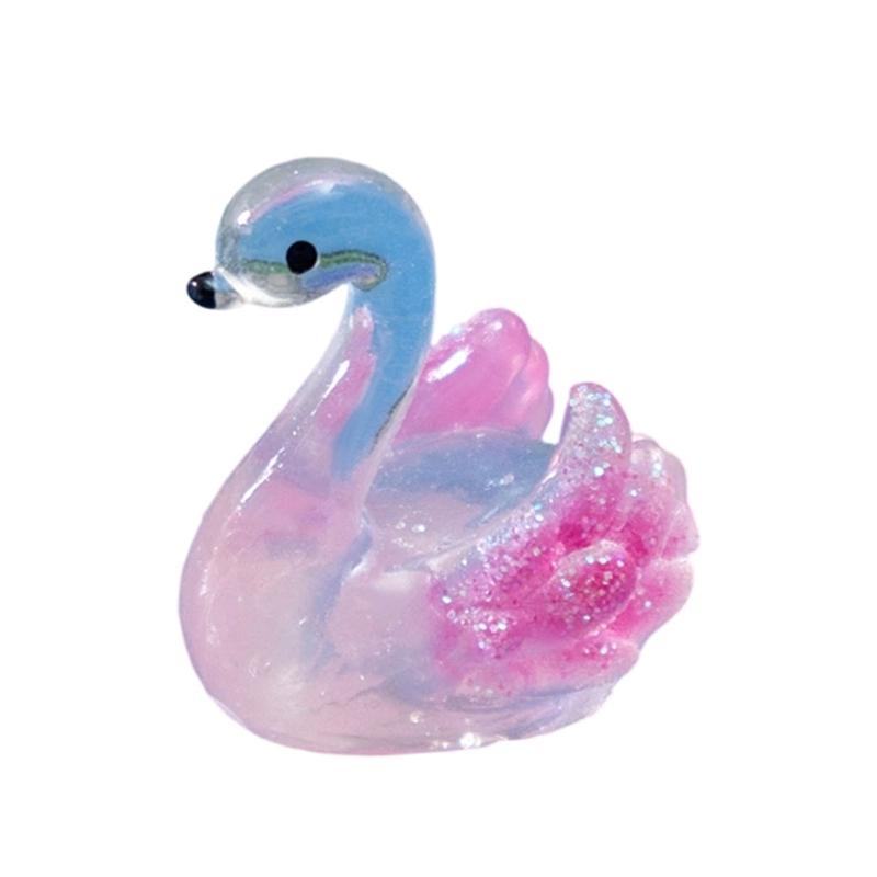4 Pezzi Anatre Trasparenti Carine Resina Miniatura Figure Ornamenti Per Arte Fatta a Mano E Casa Giardino Decorazione Accessori Regalo
