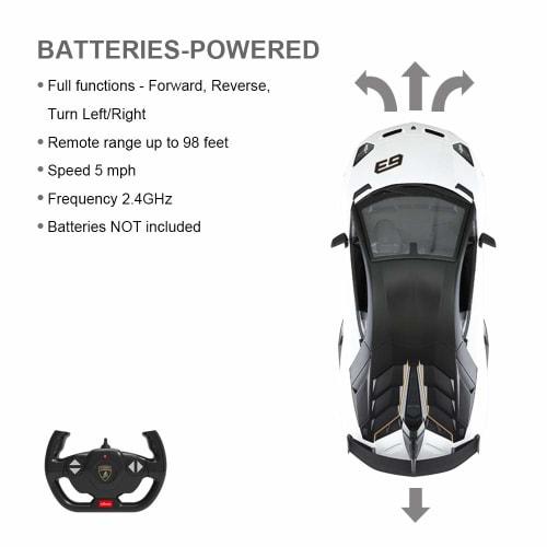 RASTAR 1/14 Scale Lamborghini Aventador SVJ Radio Control Car, RC Model Car with Illuminating Headlights and Taillights, White, 2.4GHz