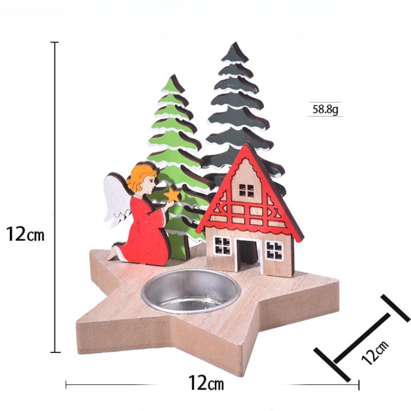 Christmas Decorations, New Products, Christmas, Wooden Candle Holders, Desktop Ornaments, Santa Claus, Holiday Supplies, Party Decorations