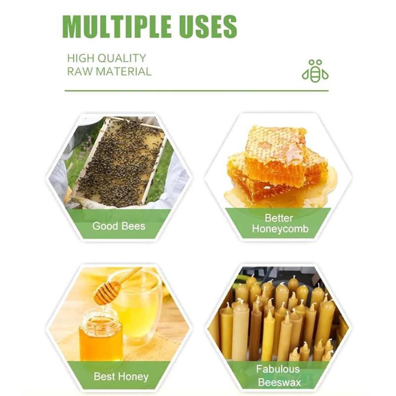 10pcs Bee Wax Foundation Bee Hive Wax Frames Base Sheets Bee Comb Honey Frame Beeswax Sheets Beekeeper Equipment