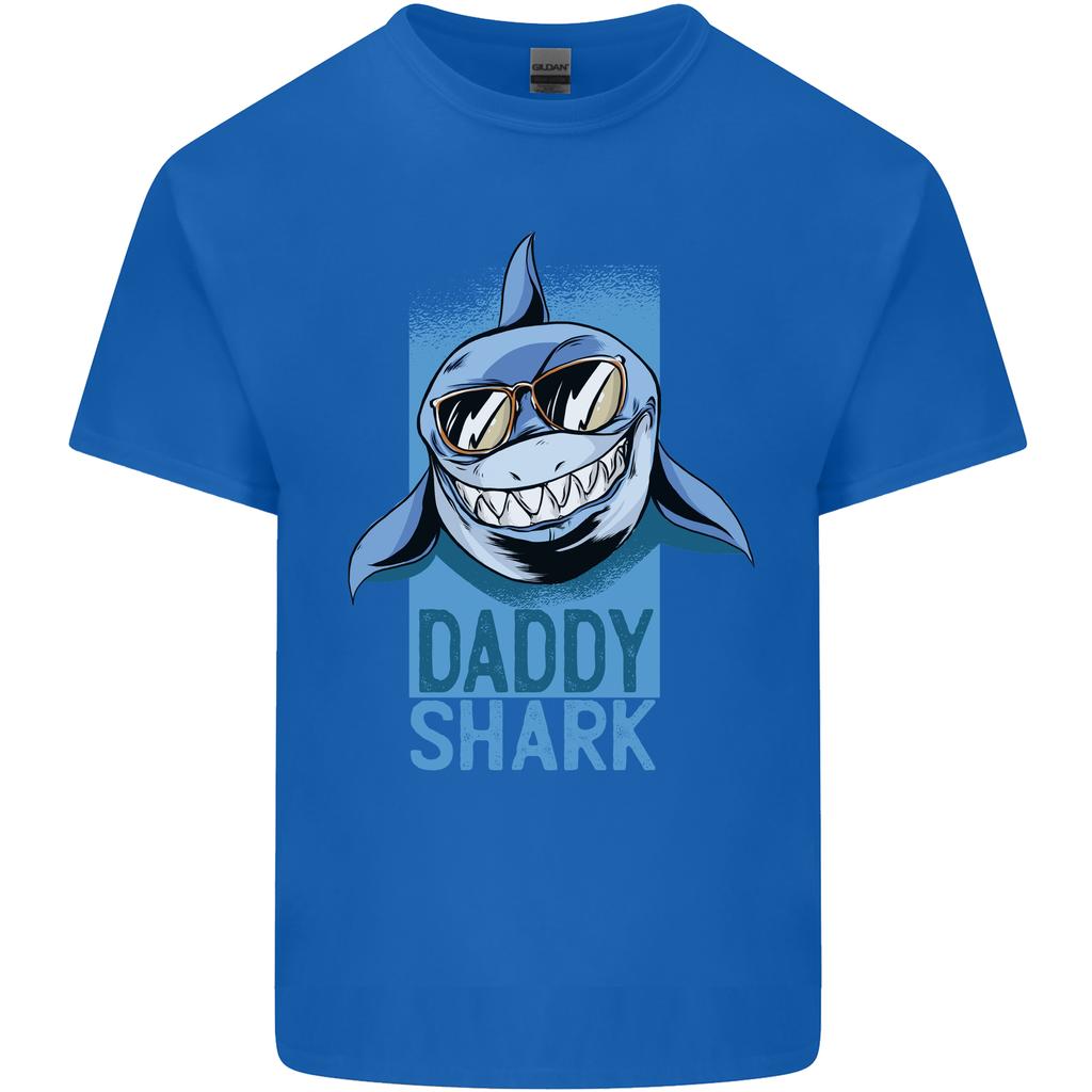Daddy Shark Funny Fathers Day Unisexs Light Cotton TShirt